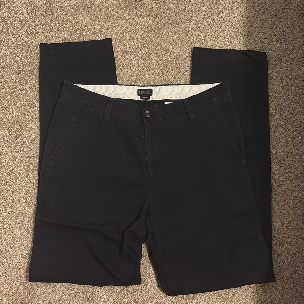 Dockers Slim Fit 34x34 Dark Navy Blue Pants